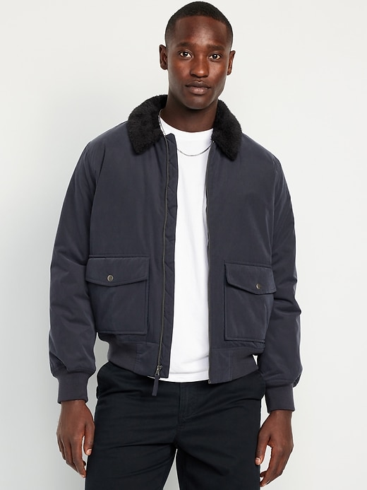 Water-Resistant Aviator Bomber Jacket