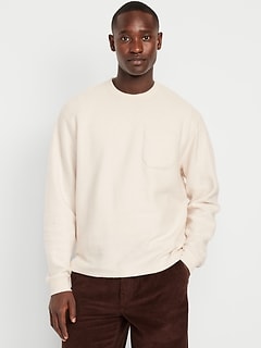 Loose Pocket Crew-Neck Sweatshirt