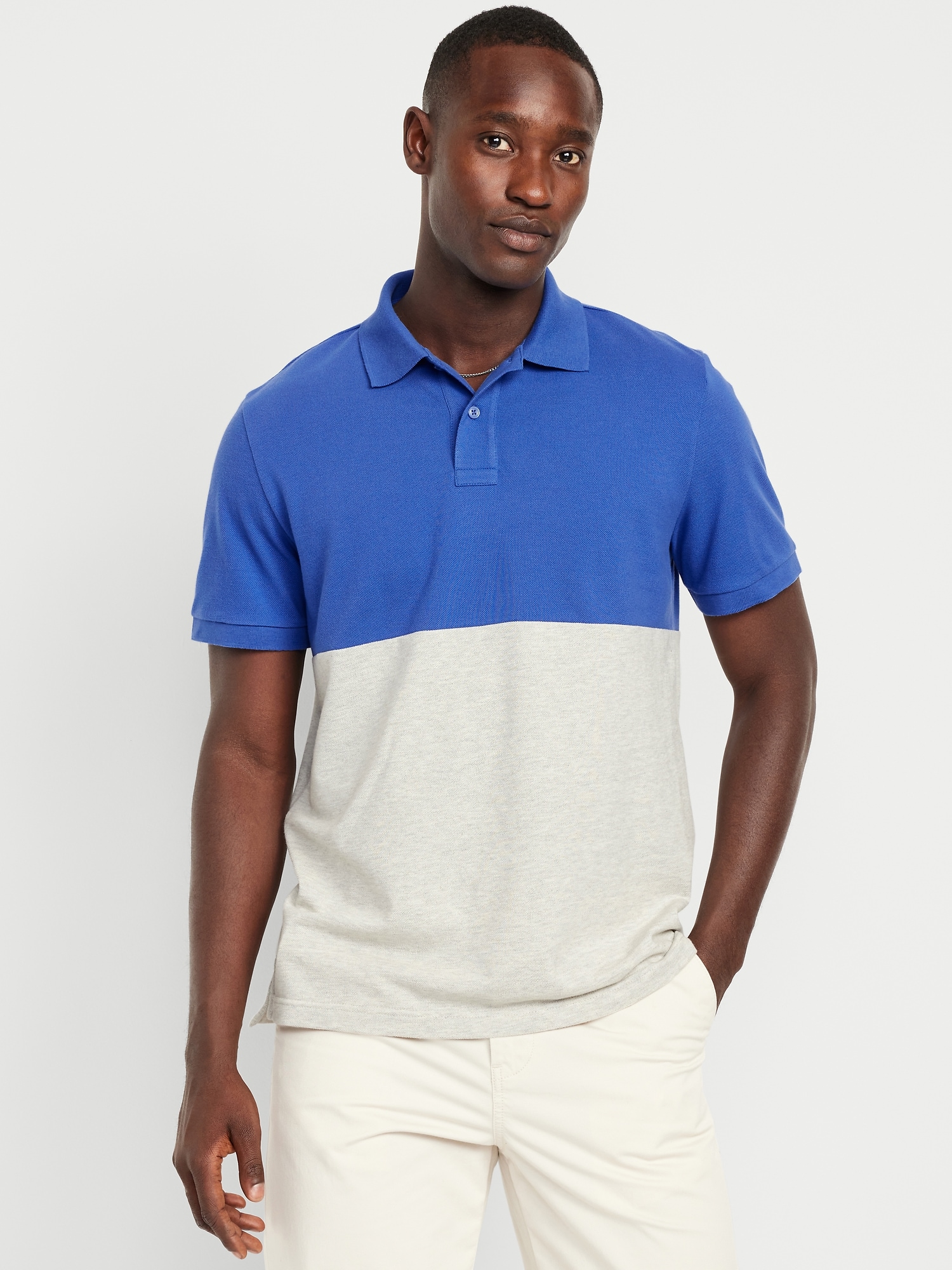 Color-Block Pique Polo
