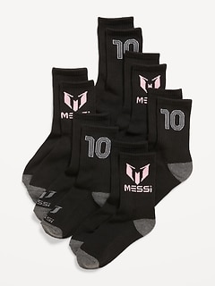 Messi™ Gender-Neutral Crew Socks 6-Pack for Kids