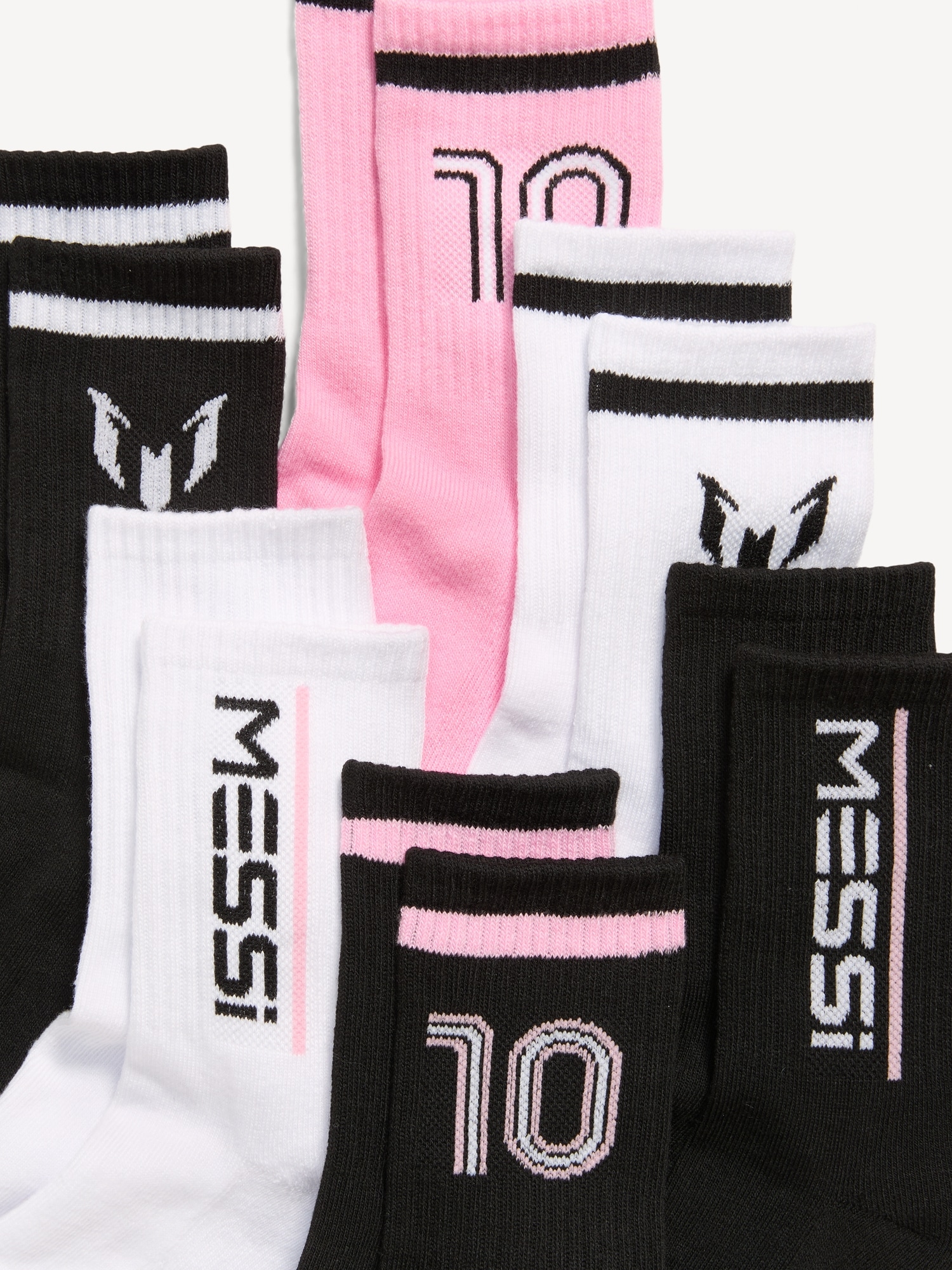 Messi™ Gender-Neutral Crew Socks 6-Pack for Kids