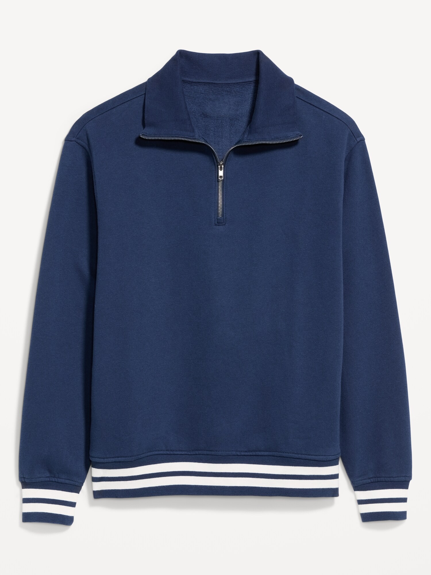 Мужской свитер Old Navy Collared Nautical Fleece Pullover, цвет: Obscure Night — фото 4