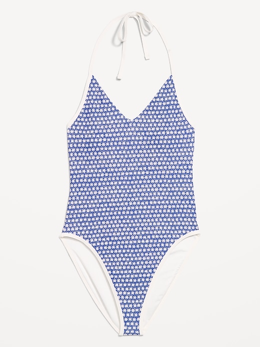 Image number 4 showing, V-Neck Halter Swimsuit