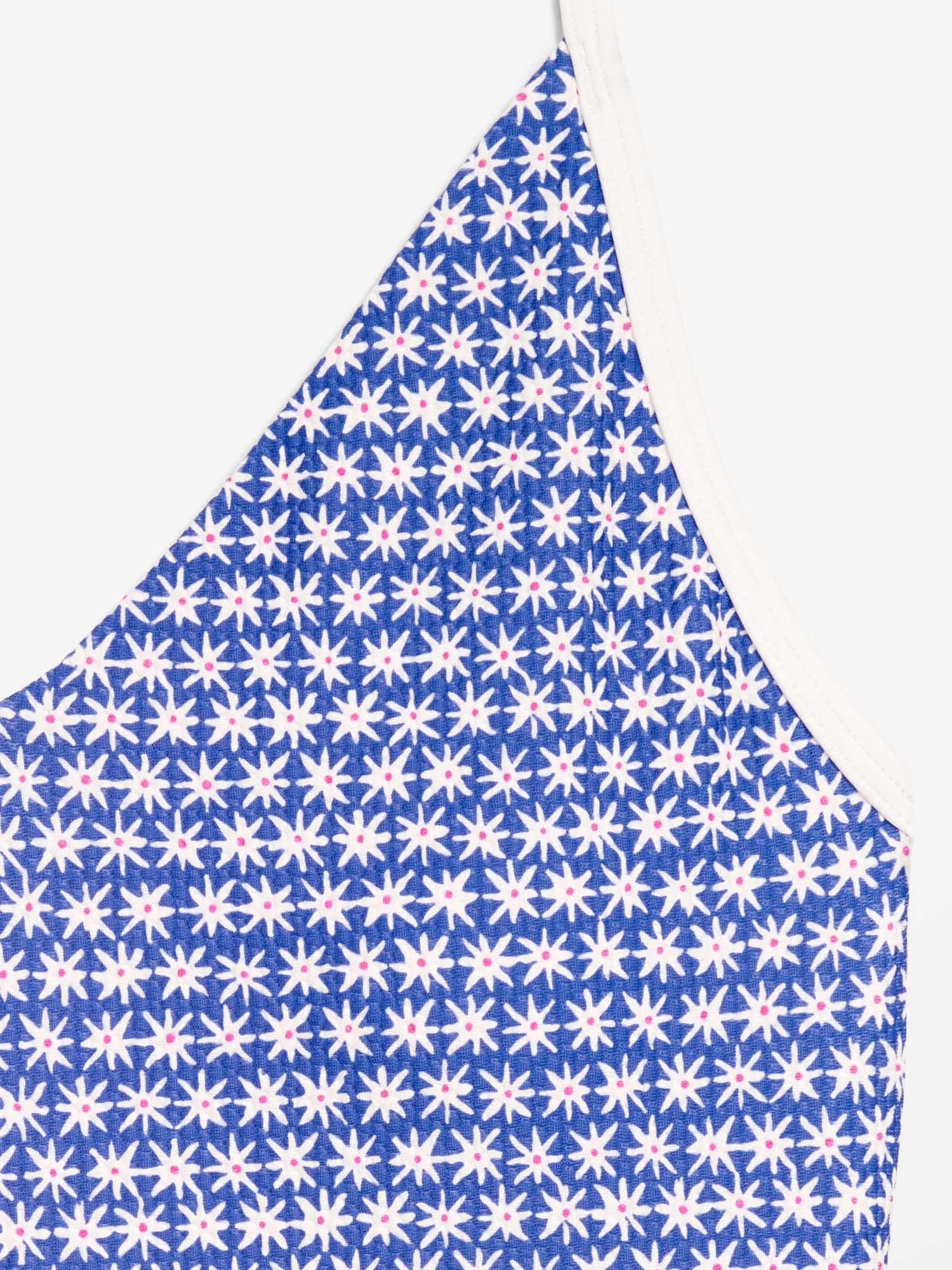 Pique V-Neck Halter Swimsuit