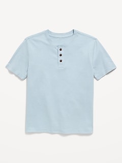 Softest Short-Sleeve Henley T-Shirt for Boys