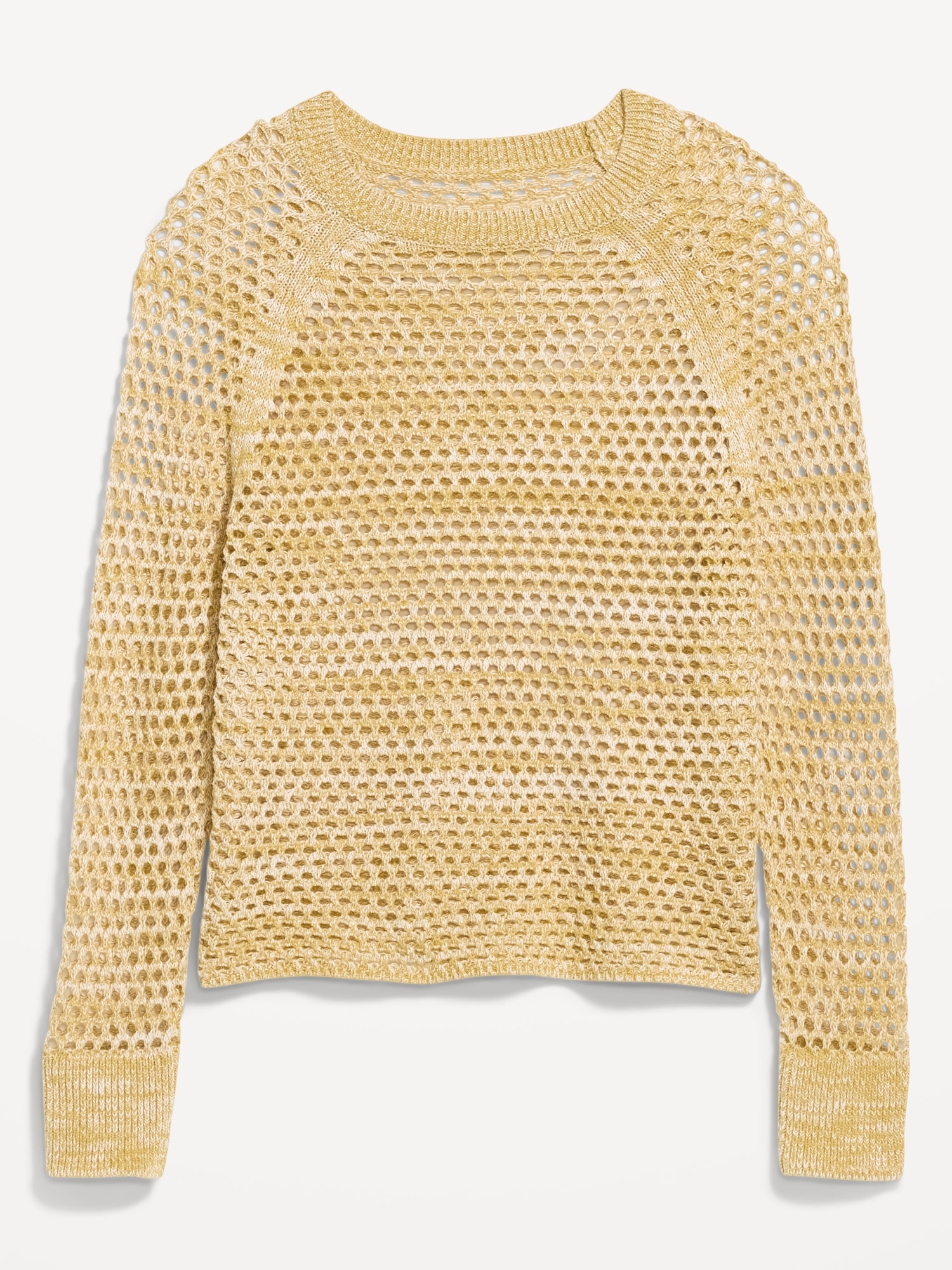 Open-Knit Raglan Sweater