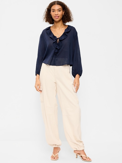 Image number 1 showing, Twill Barrel Cargo Pants