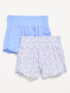 High-Waisted Dolphin-Hem Run Shorts 2-Pack for Girls