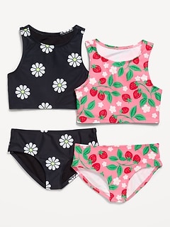 Printed Tankini Swim 4-Piece for Girls