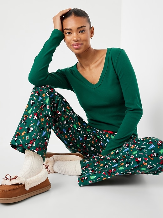 Cozy Snug Long-Sleeve V-Neck T-Shirt