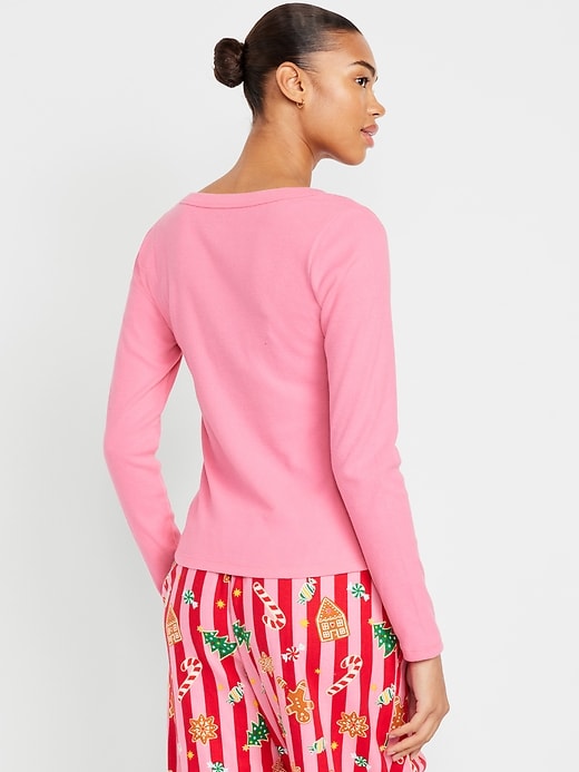 Cozy Snug Long-Sleeve V-Neck T-Shirt