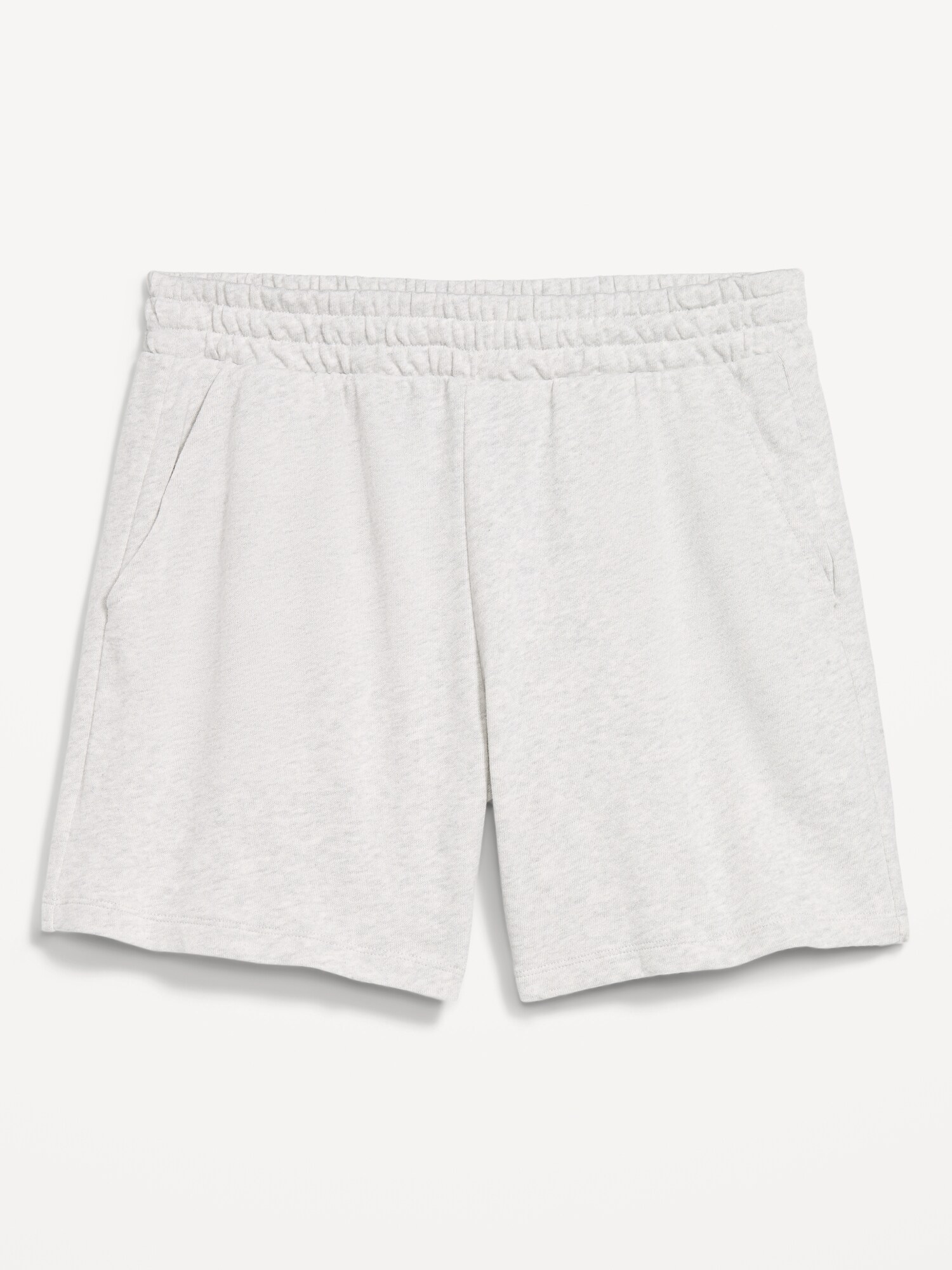 Женские шорты Old Navy High-Waisted Pull-On Shorts -- 5-inch inseam, цвет: Светлый серый меланжевый — фото 4