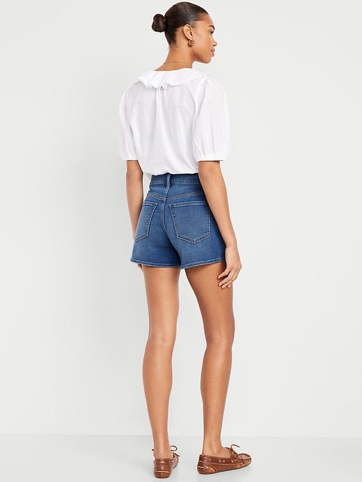 Image number 3 showing, High-Waisted Wow Jean Shorts -- 5-inch inseam