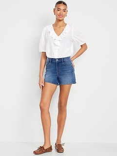 High-Waisted Wow Jean Shorts -- 4-inch inseam