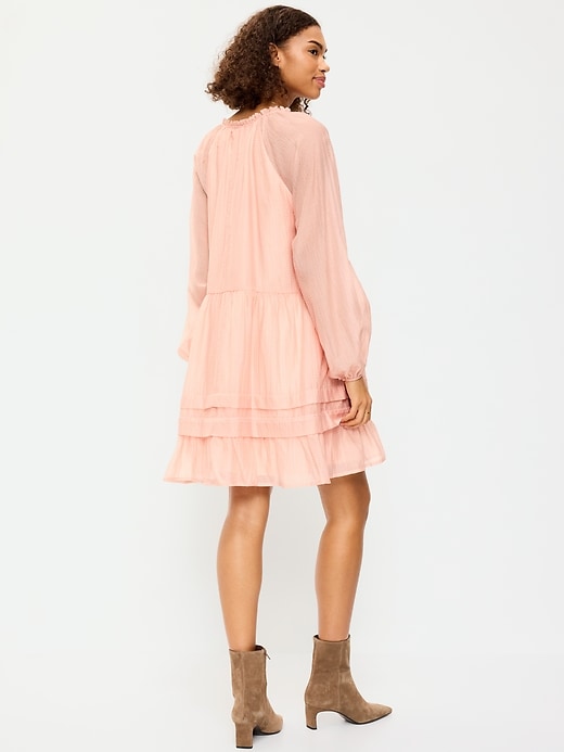Image number 2 showing, Long-Sleeve Swing Mini Dress