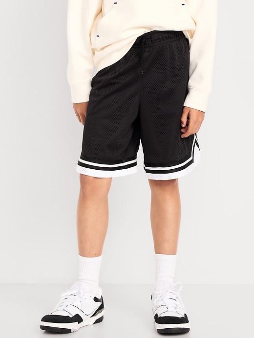 Image number 3 showing, Knee Length Mesh Basketball Shorts for Boys