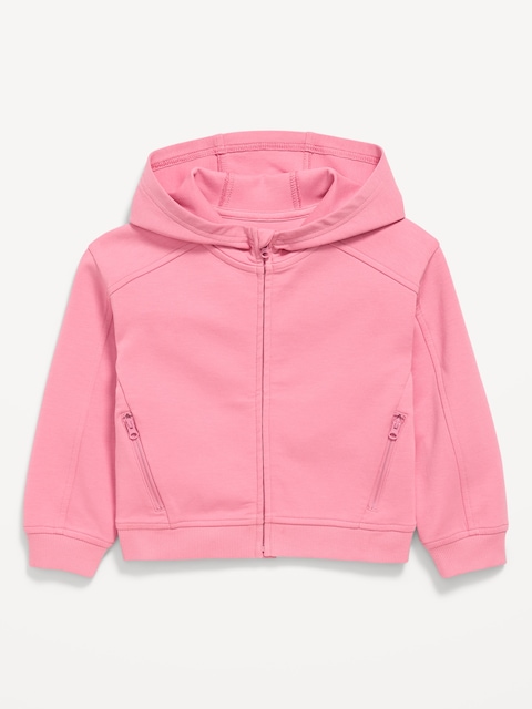 Oversized Dynamic Fleece Full-Zip Hoodie for Toddler Girls