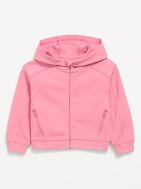 Image number 1 showing, Oversized Dynamic Fleece Full-Zip Hoodie for Toddler Girls