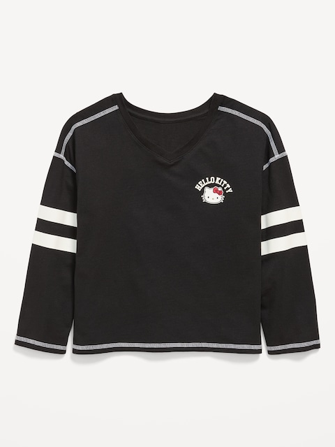 Hello Kitty® V-Neck Graphic T-Shirt for Girls