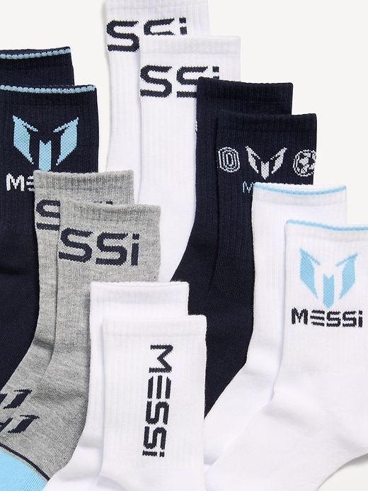 Image number 2 showing, Messi™ Gender-Neutral Crew Socks 6-Pack for Kids