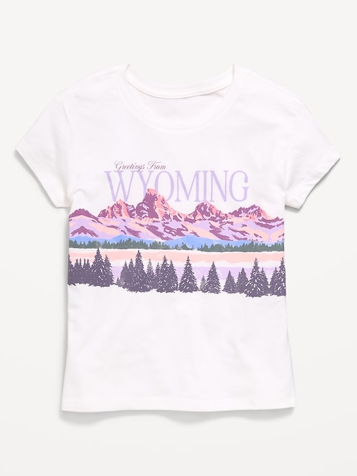 Image number 1 showing, Short-Sleeve Graphic T-Shirt for Girls