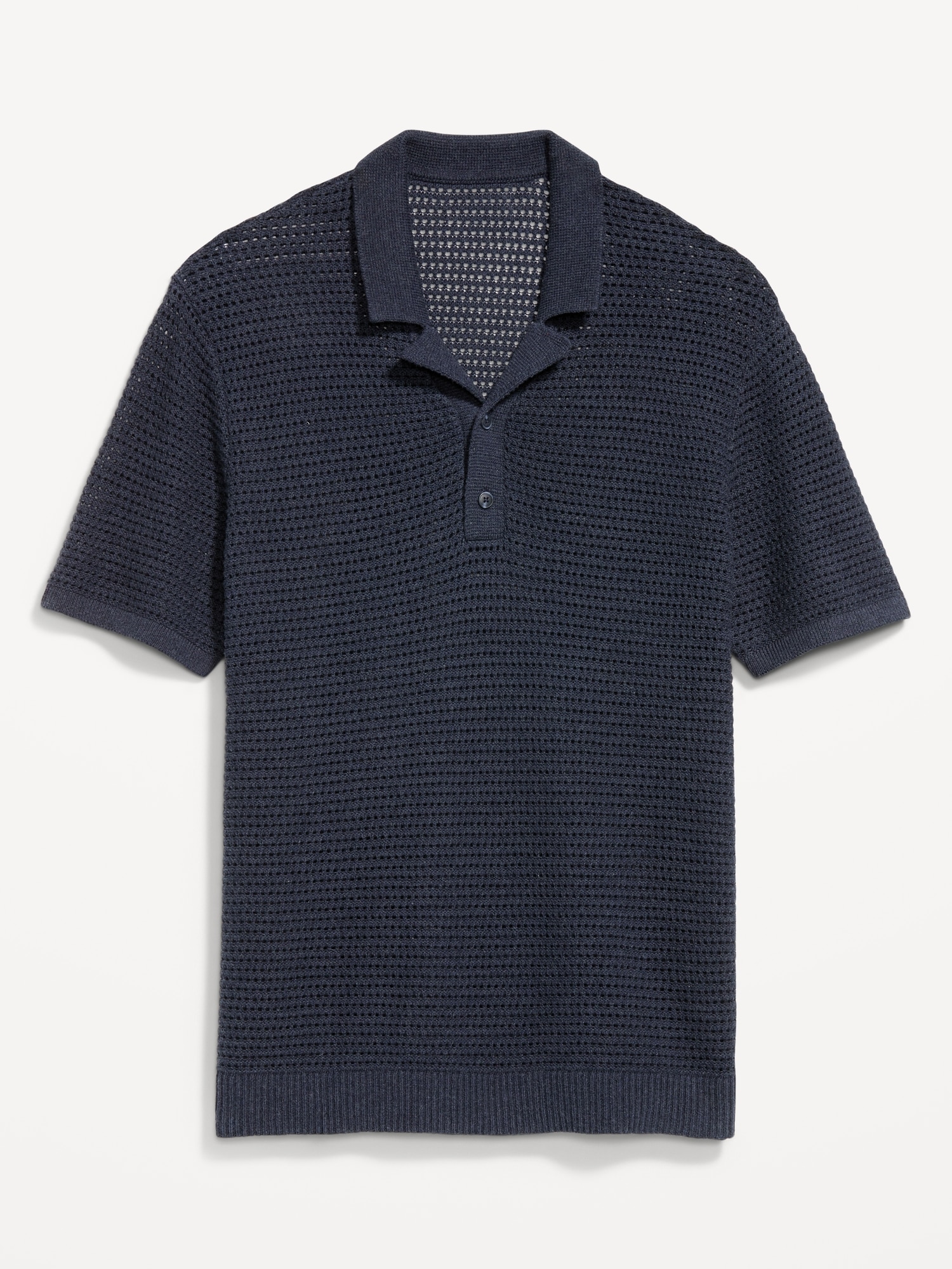 Short-Sleeve Polo Sweater