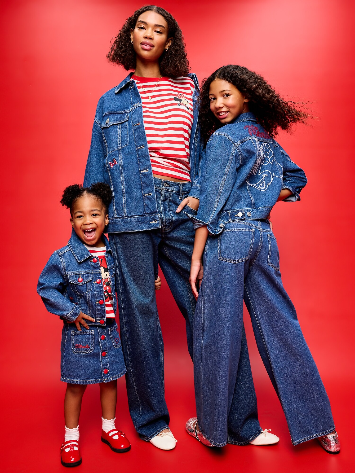 Куртка Old Navy x Disney Minnie Mouse Cropped Trucker Jean Jacket для девочек-малышей — фото 5