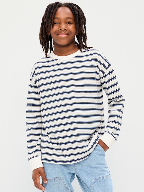 Printed Oversized Long-Sleeve T-Shirt for Boys