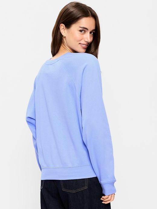 Image number 2 showing, Oversized Graphic Raglan Sweatshirt