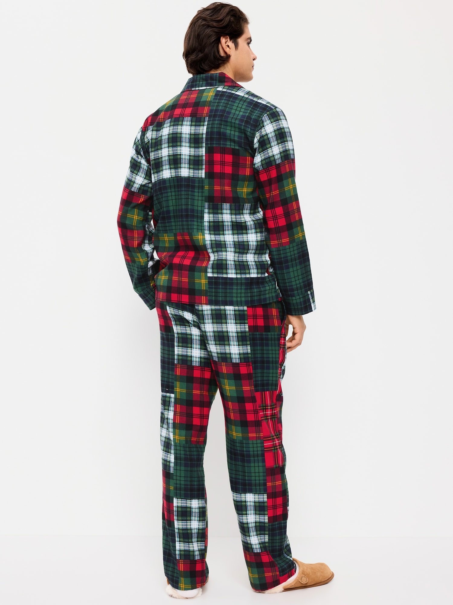 Printed Flannel Pajama Set for Men