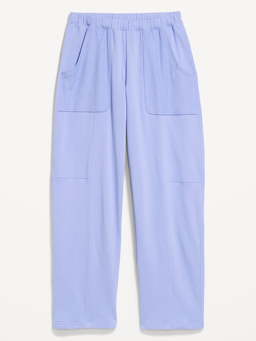Image number 5 showing, Mid-Rise SoComfy Seamed Barrel Sweatpants