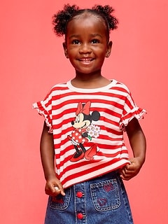 Old Navy x Disney Minnie Mouse Ruffle-Sleeve T-Shirt for Toddler Girls