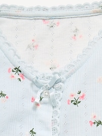 Image number 4 showing, Long-Sleeve Pointelle Button-Front Top for Toddler Girls