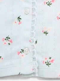 Image number 3 showing, Long-Sleeve Pointelle Button-Front Top for Toddler Girls