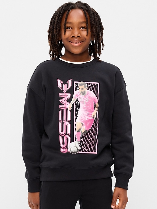 Image number 3 showing, Messi™ Oversized Crew-Neck Graphic Sweatshirt for Boys