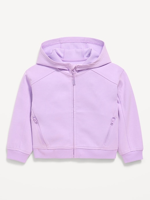 Image number 1 showing, Oversized Dynamic Fleece Full-Zip Hoodie for Toddler Girls