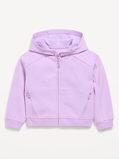 Oversized Dynamic Fleece Full-Zip Hoodie for Toddler Girls