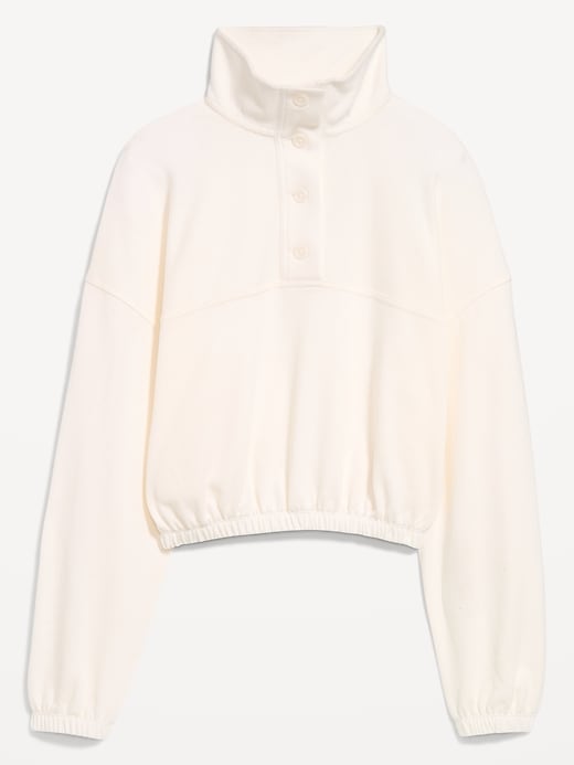 Image number 4 showing, Button-Up Funnel-Neck Sweatshirt