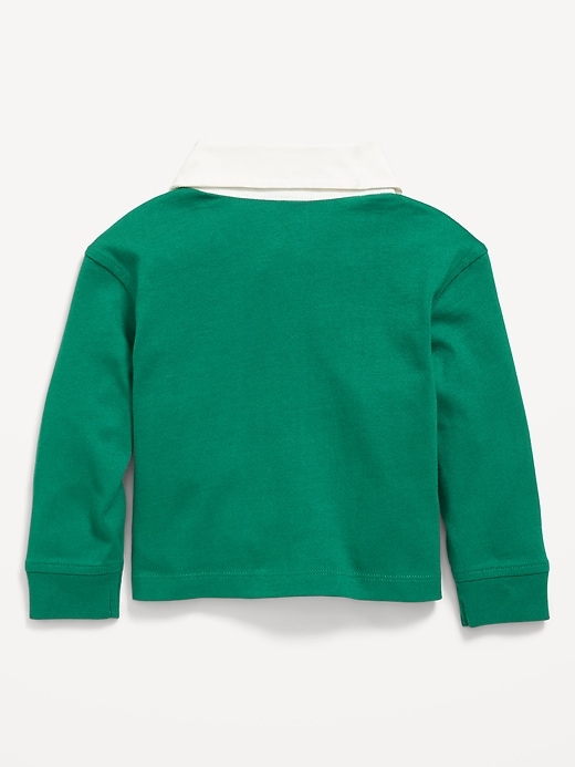 Image number 2 showing, Oversized Long-Sleeve Rugby Shirt for Toddler Boys