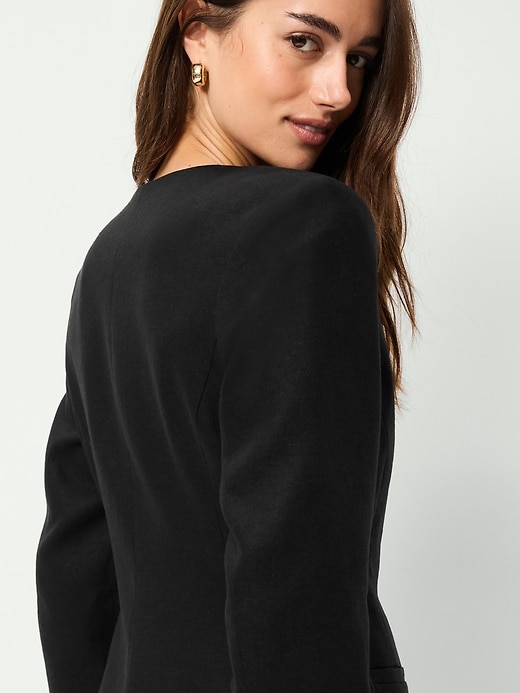 Image number 4 showing, Fitted Long Blazer