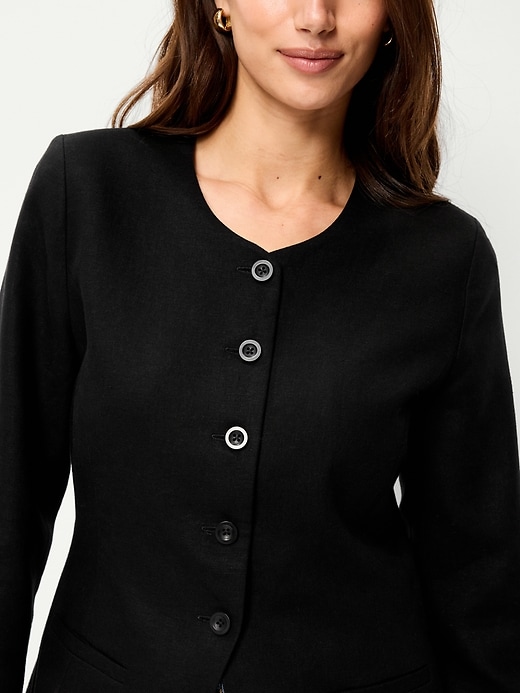 Image number 5 showing, Fitted Long Blazer