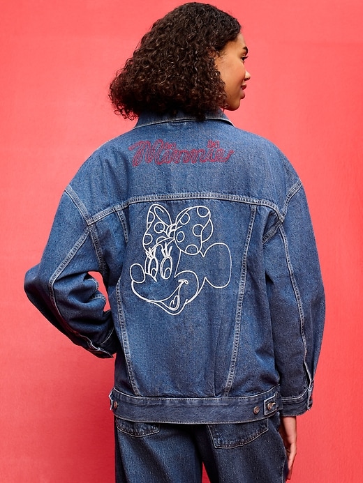 Image number 2 showing, Old Navy x Disney Oversized Minnie Mouse Jean Trucker Jacket for Women