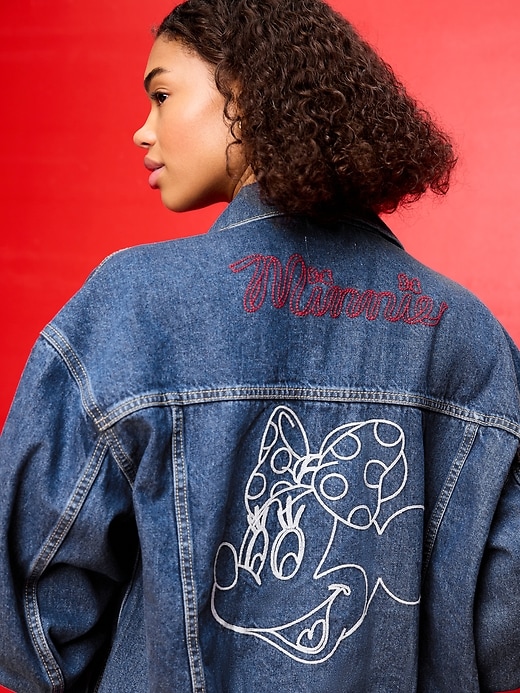 Image number 4 showing, Old Navy x Disney Oversized Minnie Mouse Jean Trucker Jacket for Women