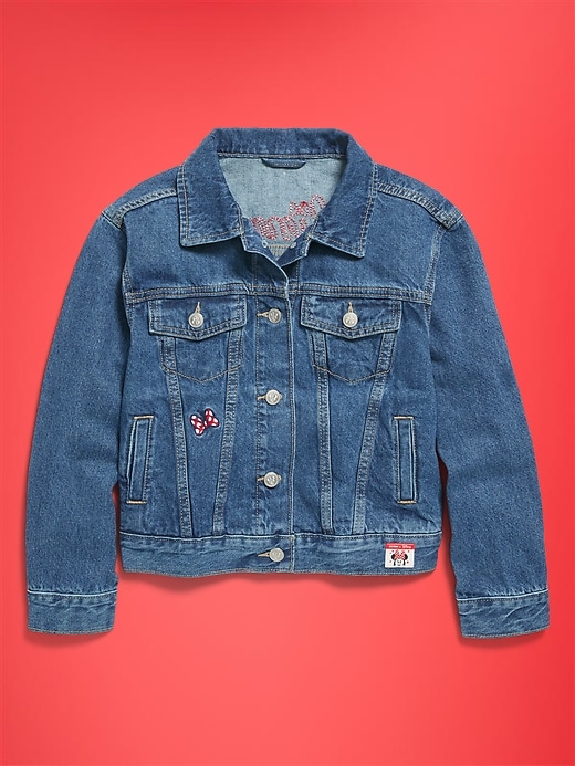 Image number 4 showing, Old Navy x Disney Minnie Mouse Oversized Jean Trucker Jacket for Girls