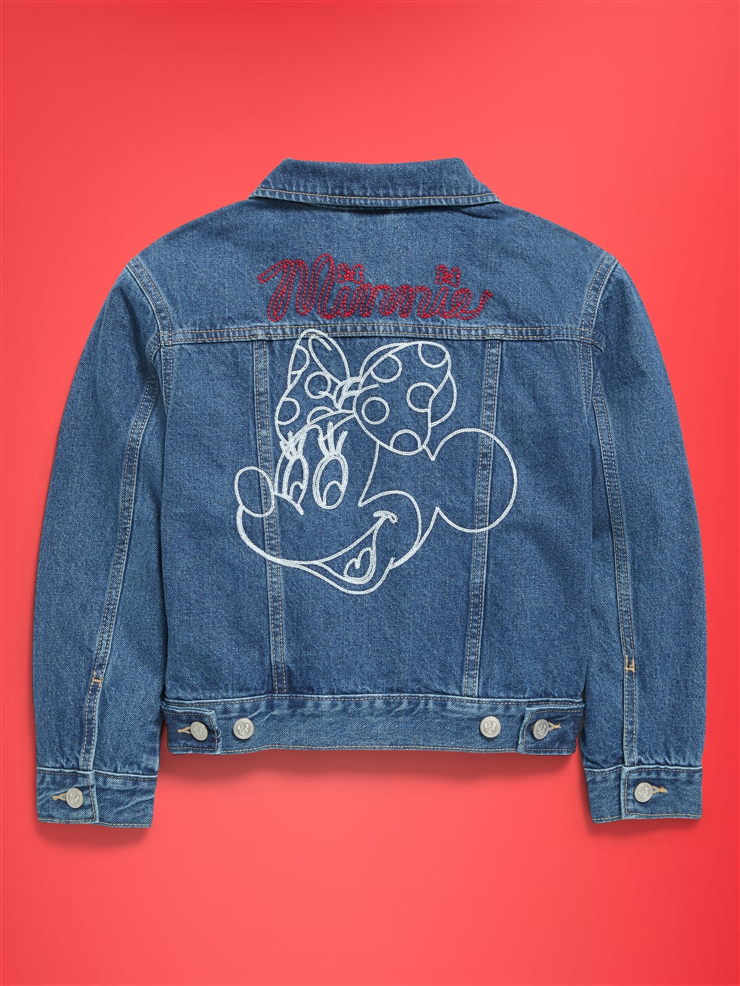 Old Navy x Disney Oversized Minnie Mouse Jean Trucker Jacket for Girls