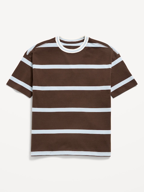 Oversized Short-Sleeve Striped T-Shirt for Boys
