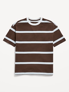 Oversized Short-Sleeve Striped T-Shirt for Boys