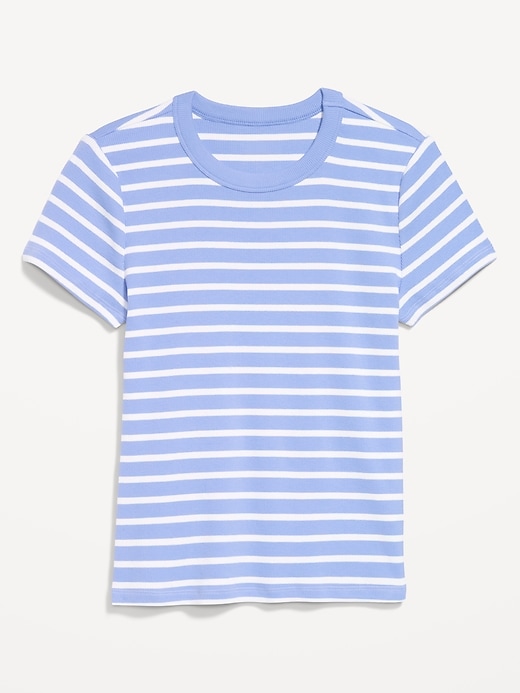 Image number 4 showing, Snug Crew-Neck Ribbed T-Shirt