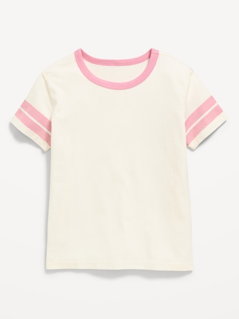 Softest Short-Sleeve Striped T-Shirt for Girls