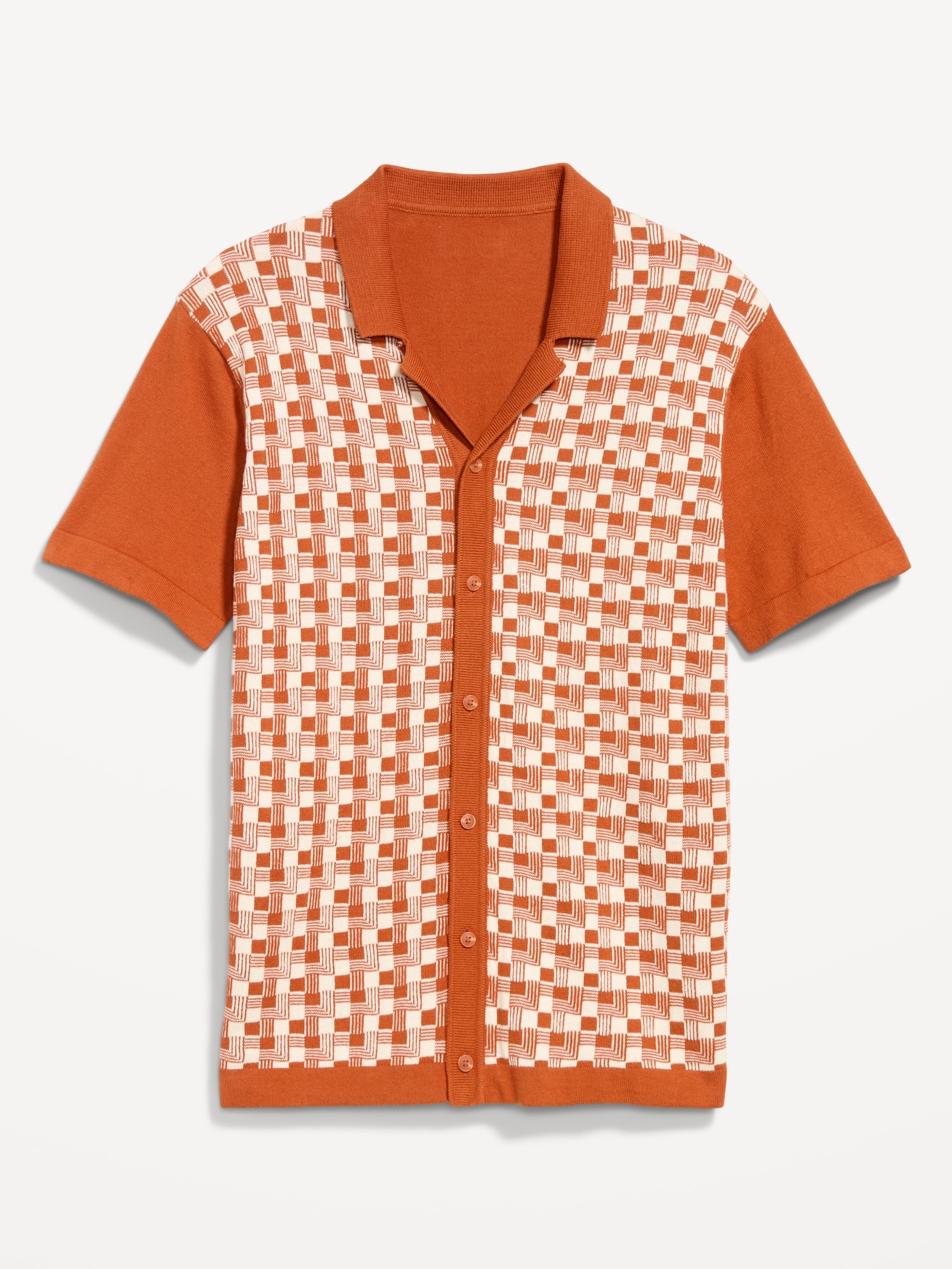 Short-Sleeve Sweater Shirt